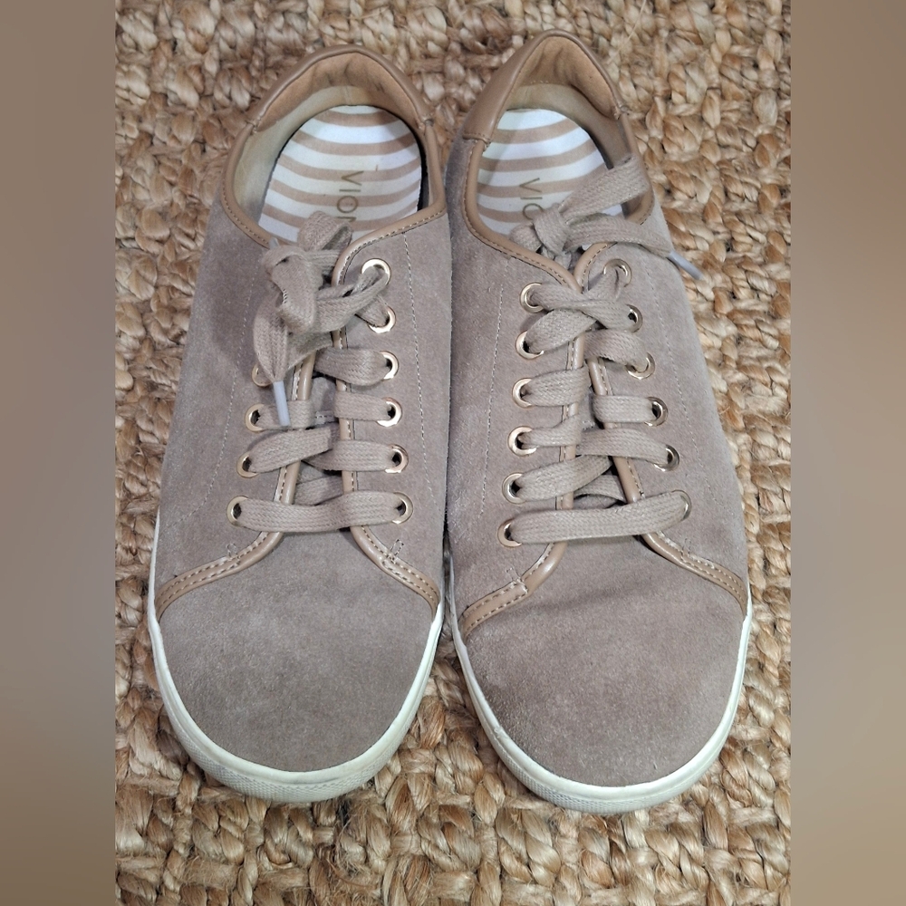 Vionic Brinley Womens 9.5 Brown-beige Athletic Walking Shoes Sneakers Boho 48